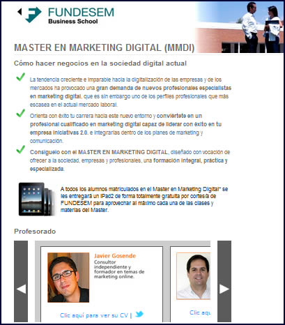 Master Marketing Digital Fundesem