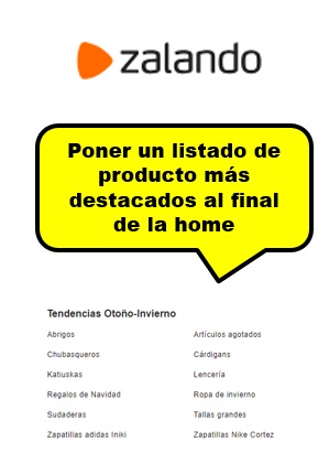 enlazado pagina home zalando