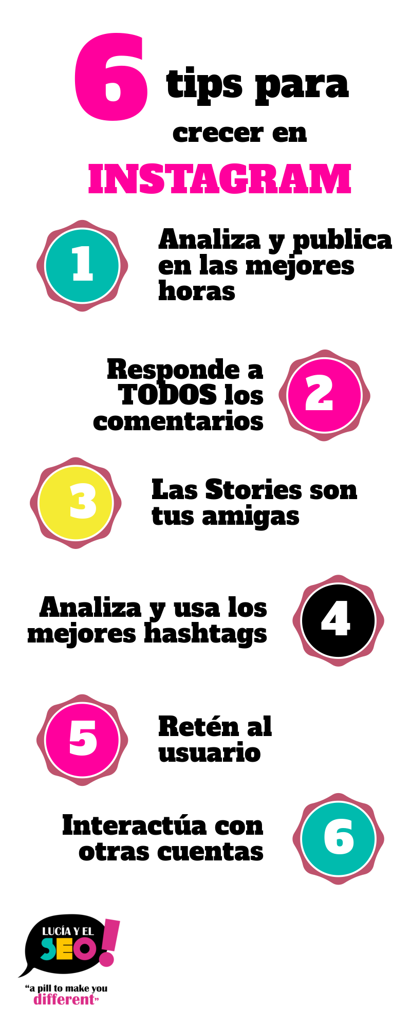 como crecer en instagram infografia