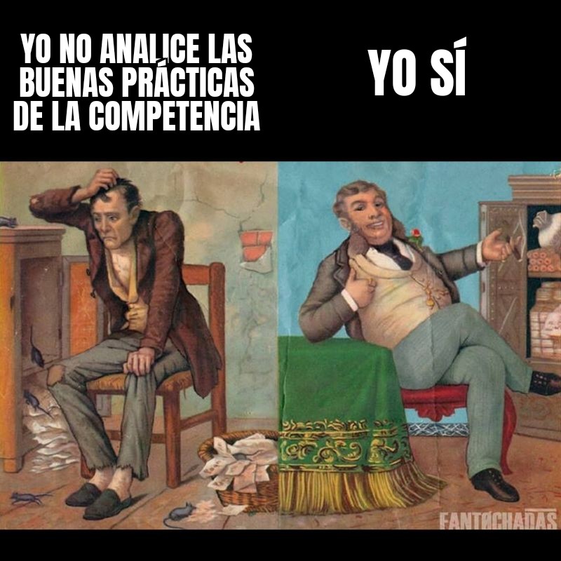 Meme analizando la competencia web