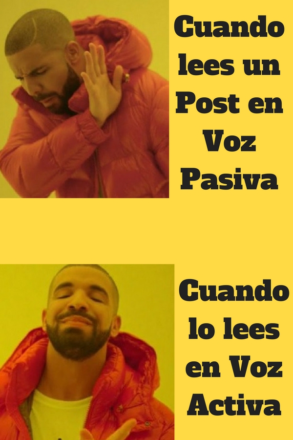 escribir posts en voz activa redes sociales